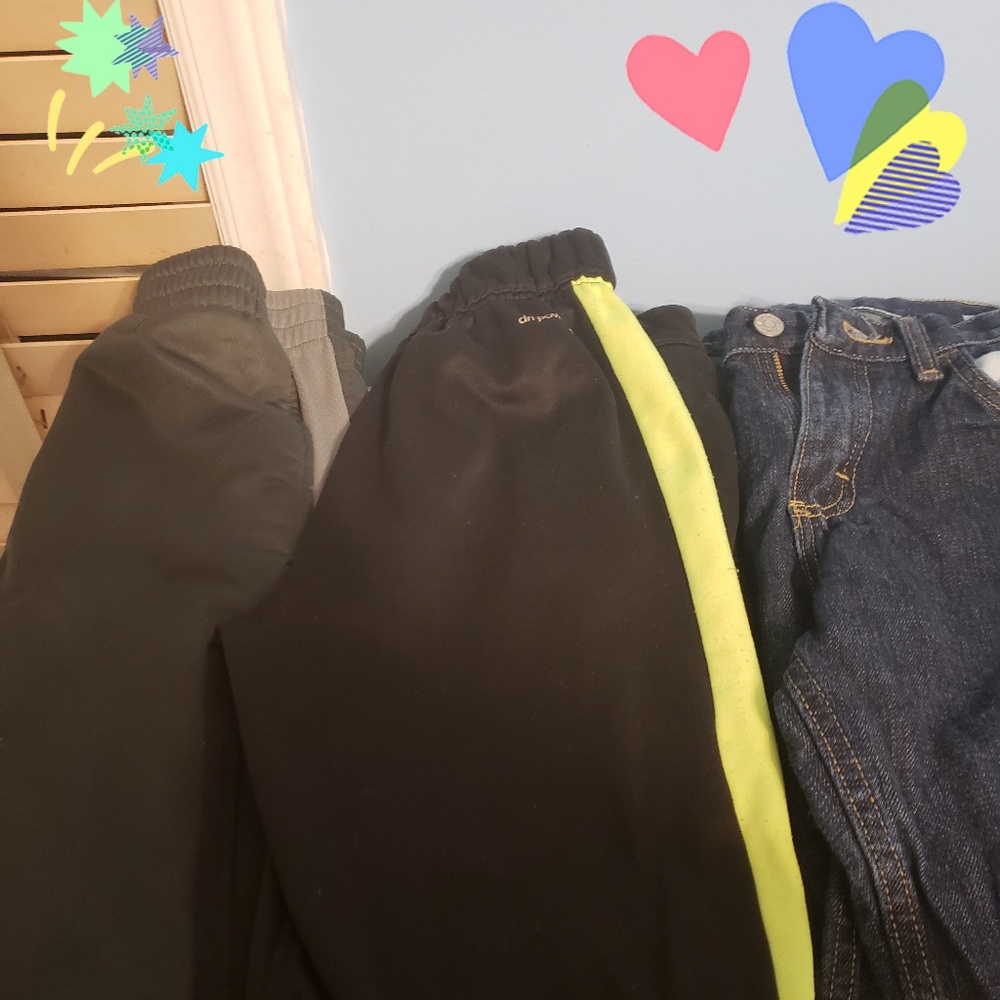 BOYS 10/12 JEANS & ATHLETIC PANTS